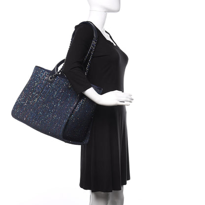 Chanel Viscose Sequins Medium Deauville Tote Navy 2 of 11