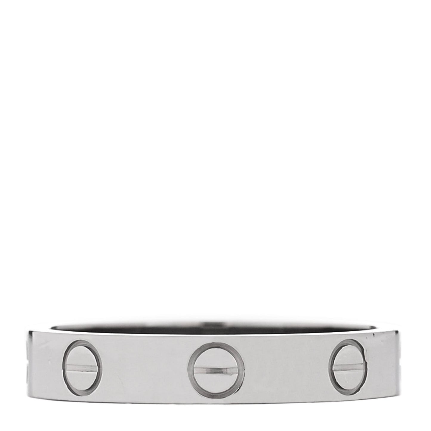 18K White Gold 3.5mm LOVE Wedding Band Ring 54 7