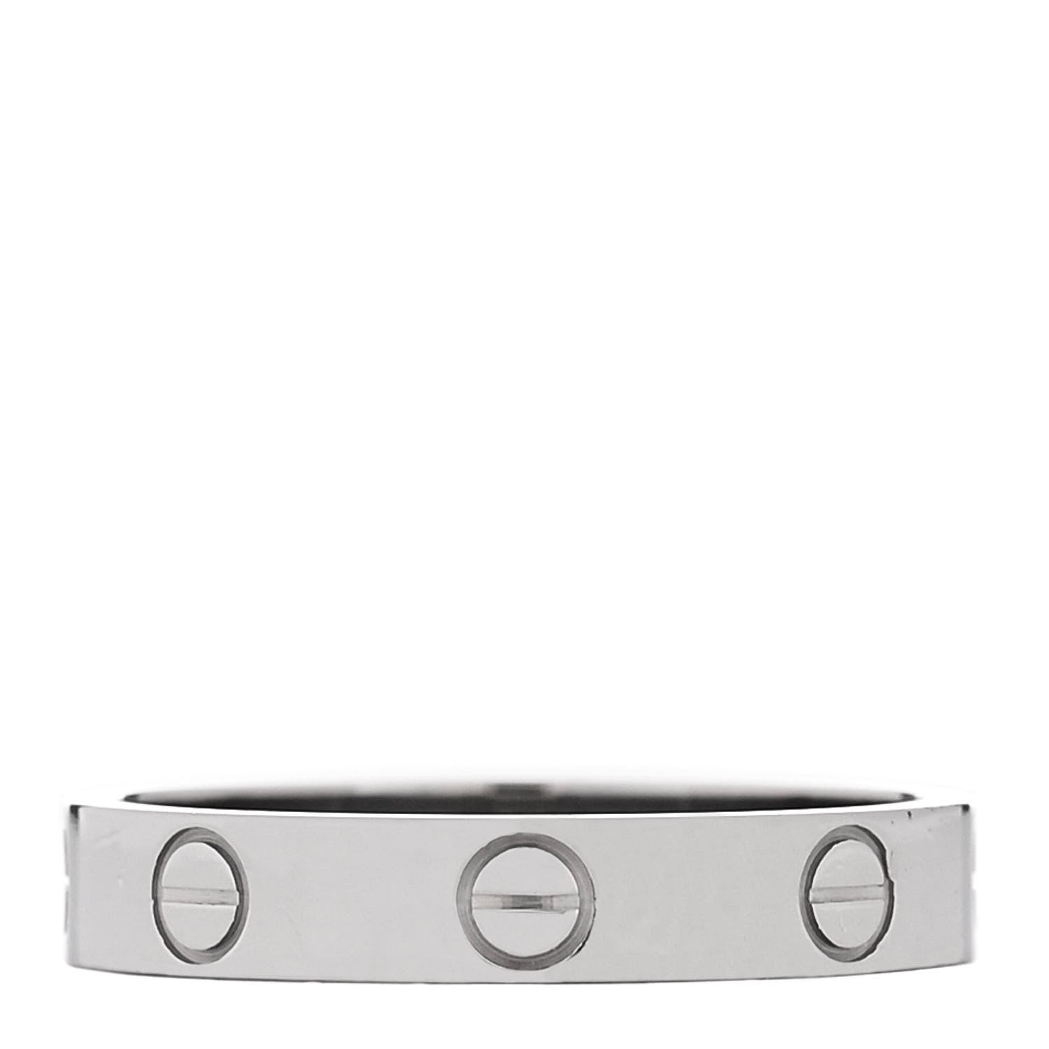 Cartier 18K White Gold 3.5mm LOVE Wedding Band Ring 54 7 3 of 4