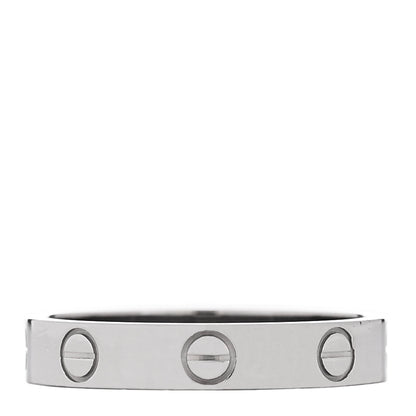 Cartier 18K White Gold 3.5mm LOVE Wedding Band Ring 54 7 3 of 4