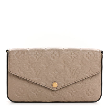 Louis Vuitton Empreinte Pochette Felicie Chain Wallet Tourterelle 1 of 9
