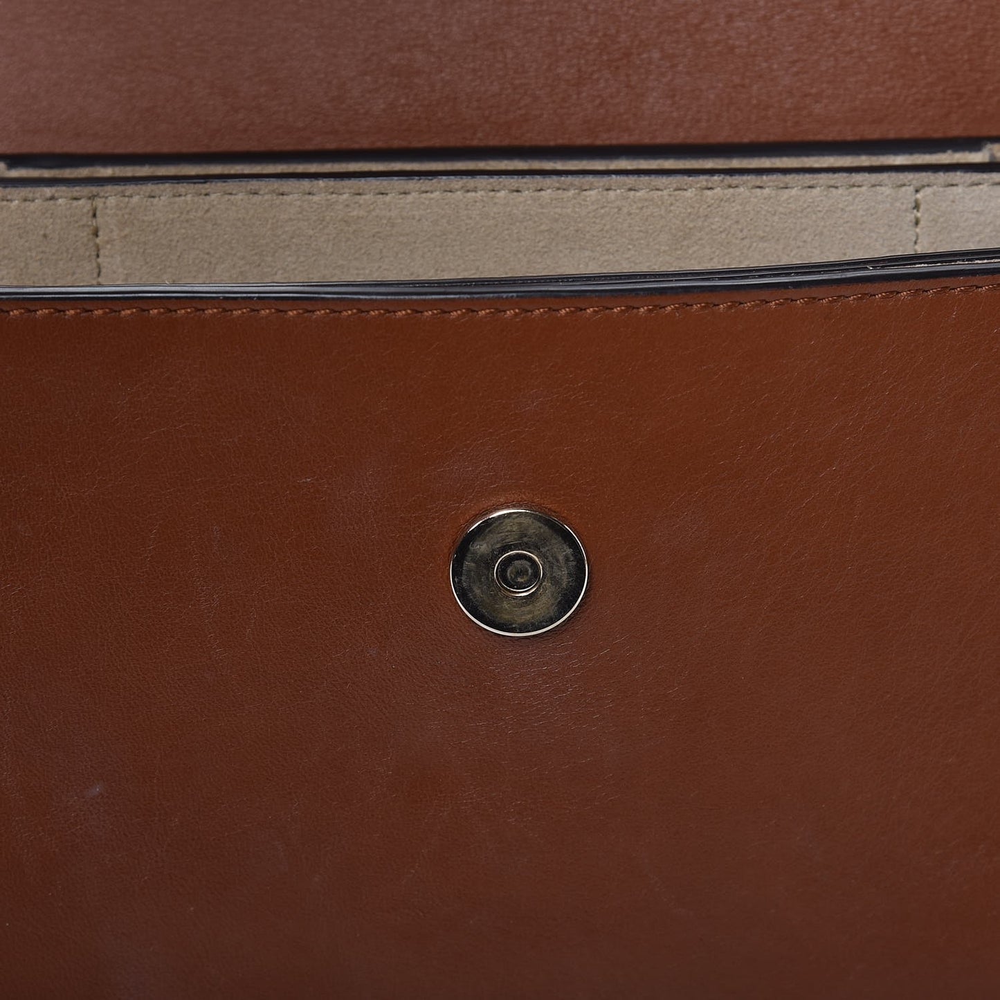 Suede Calfskin Small Faye Shoulder Bag Tobacco