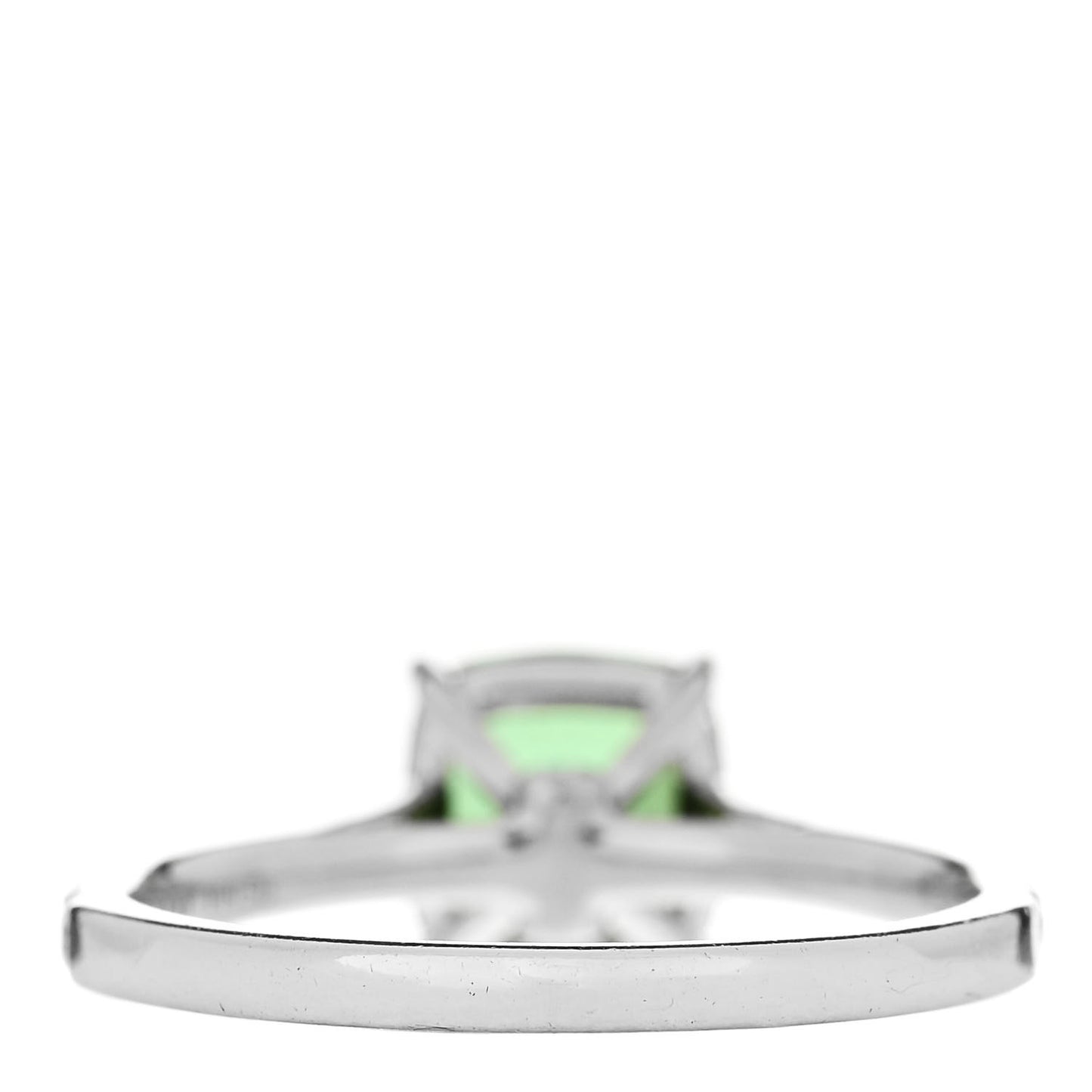 Platinum Diamond Green Tourmaline Legacy Ring 49 4.75