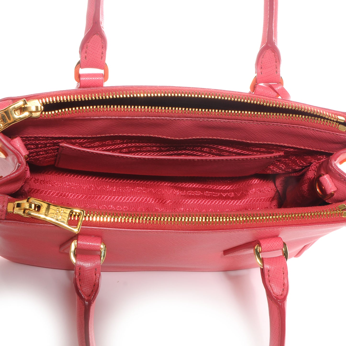 Saffiano Lux Leather Mini Tote Peonia