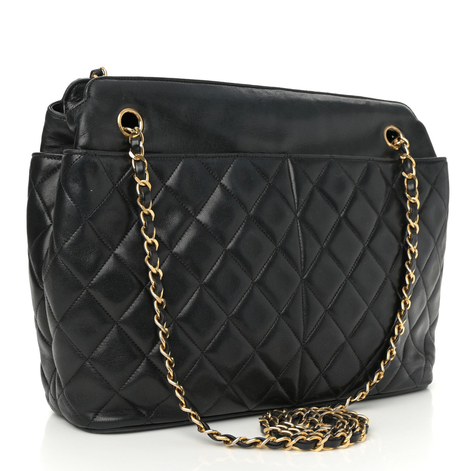 Chanel Lambskin Quilted Shoulder Bag Black 3 of 10