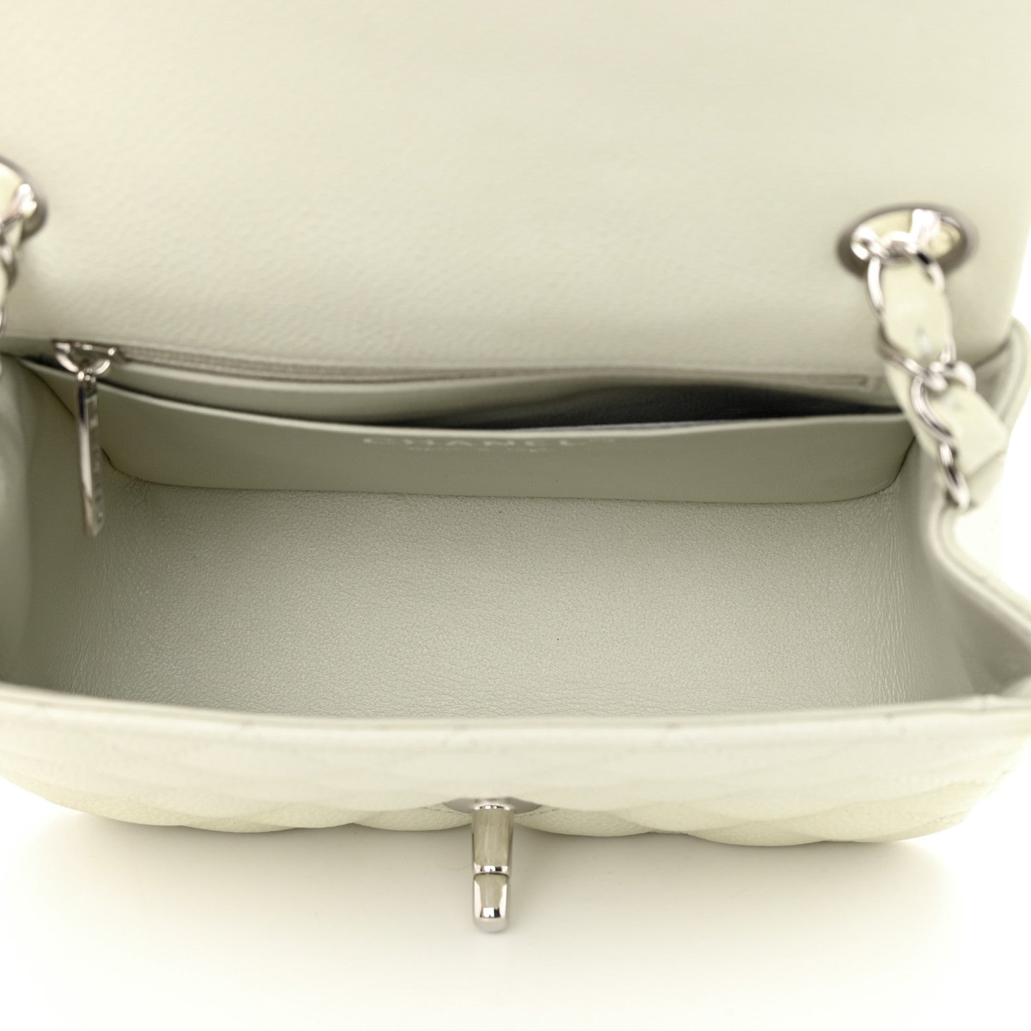 Chanel Caviar Quilted Mini Square Flap Dark White 5 of 12