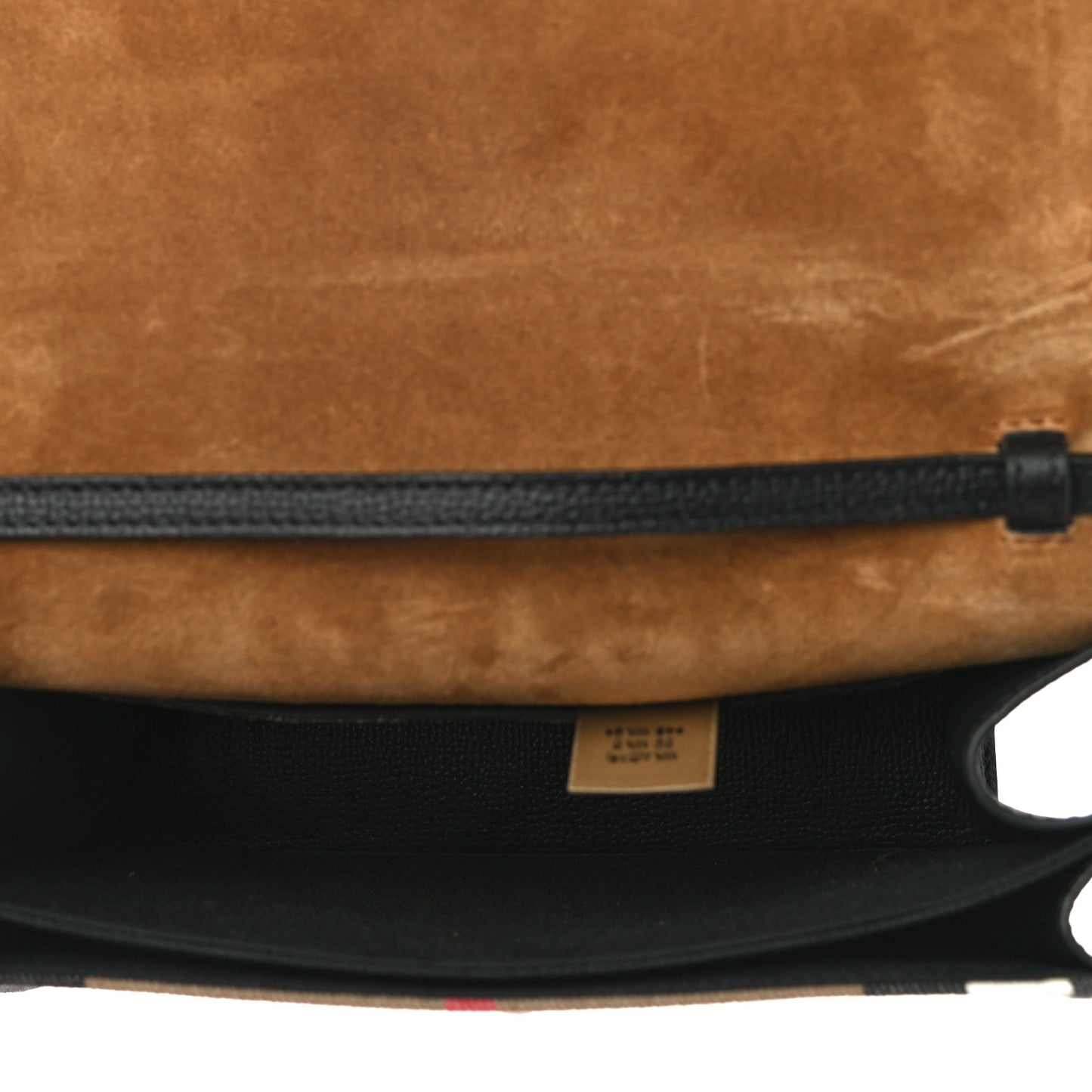 Derby Calfskin House Check Small Macken Crossbody Bag Black