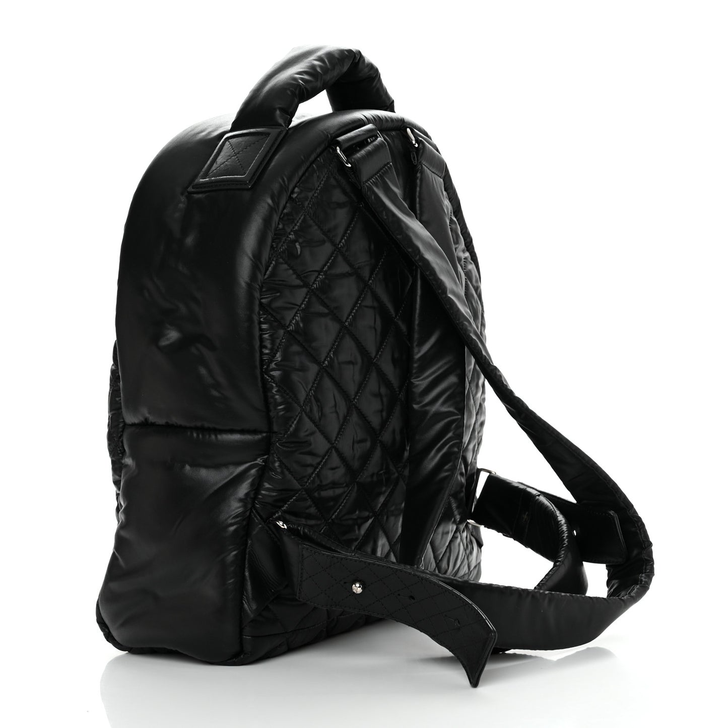 Nylon Quilted Coco Cocoon Backpack Black