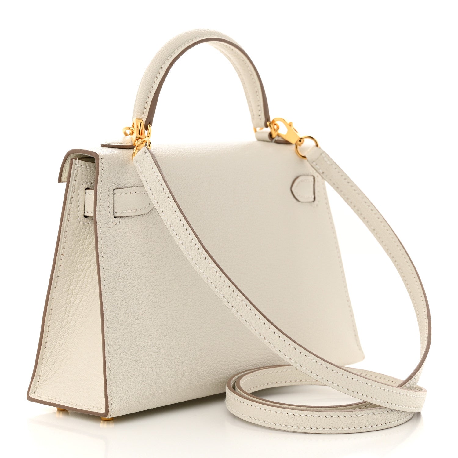 Hermes Chevre Mysore Mini Kelly Sellier 20 Mushroom 3 of 11