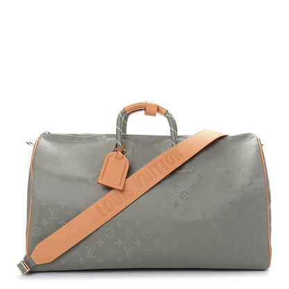 Louis Vuitton Monogram Titanium Keepall Bandouliere 50 1 of 9