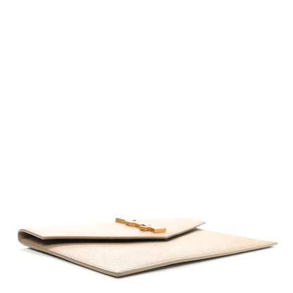 Saint Laurent Grain De Poudre Uptown Pouch Dark Latte 4 of 7