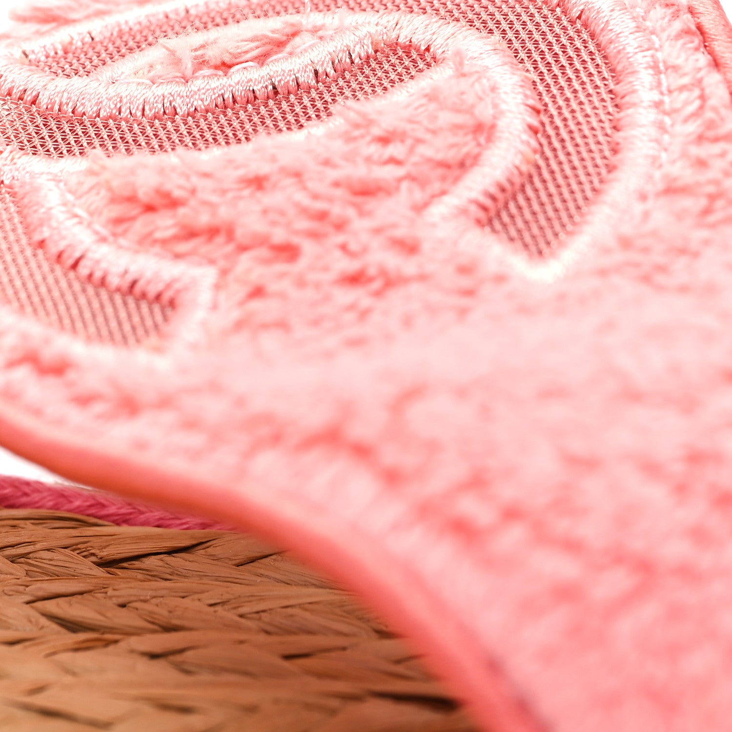 Chanel Terry Cloth Raffia CC Logo Thong Sandals 39 Pink 8 of 11