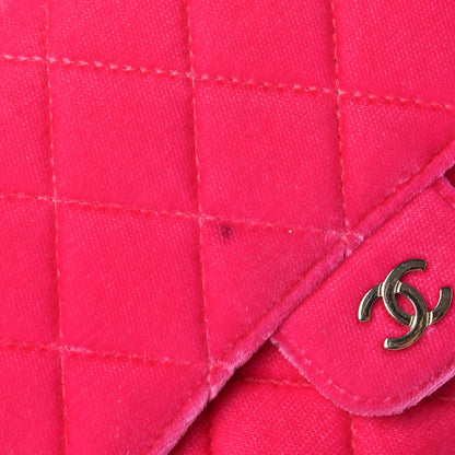 Chanel Velvet Quilted Clutch With Chain Pink 12 of 12