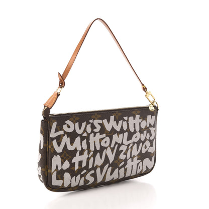 Louis Vuitton Monogram Graffiti Pochette Accessories Silver 3 of 10