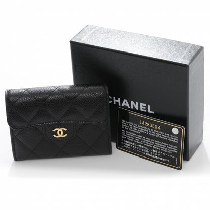 Chanel Caviar Small Compact Wallet Black 8 of 8