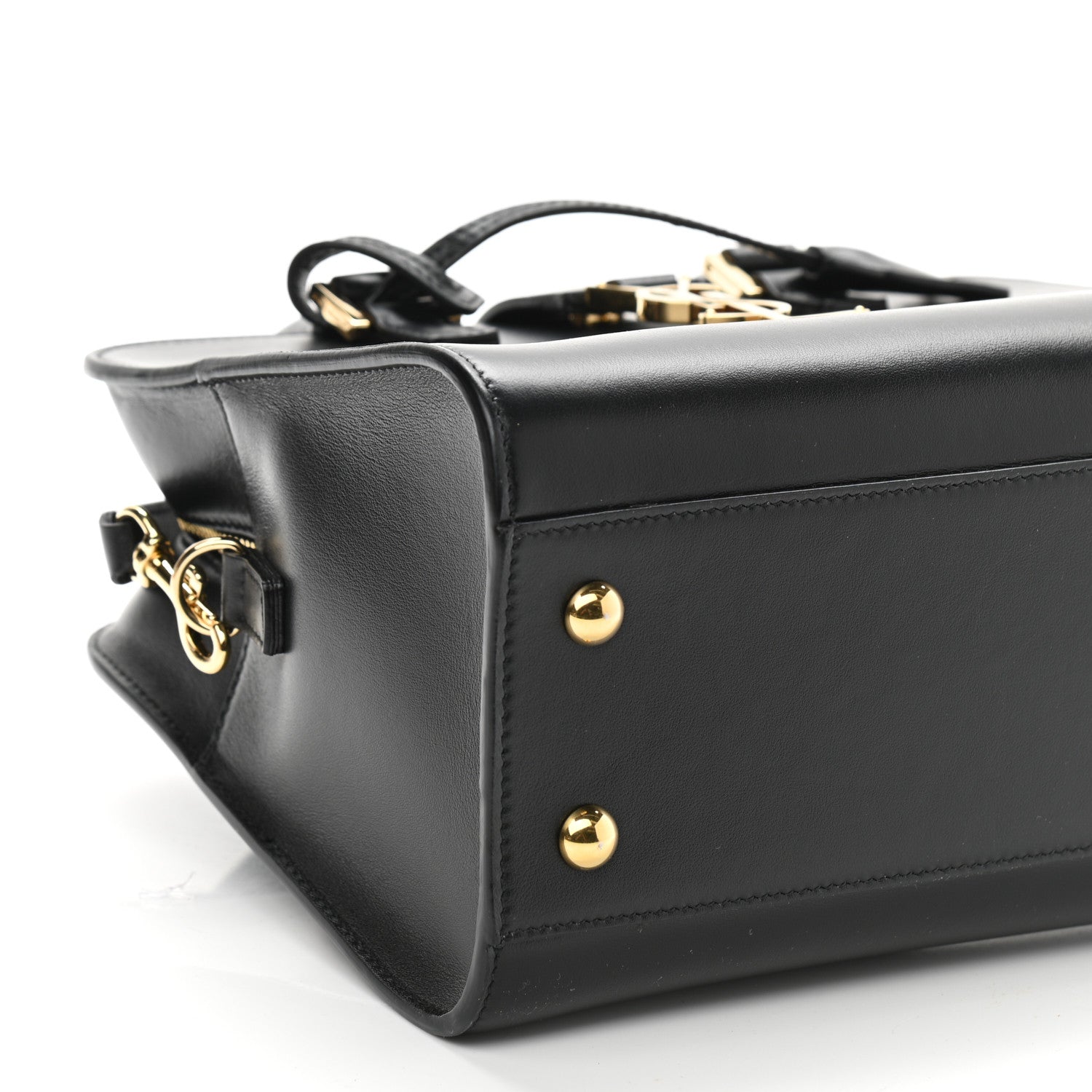 Saint Laurent Calfskin Monogram Baby Cabas Black 10 of 11