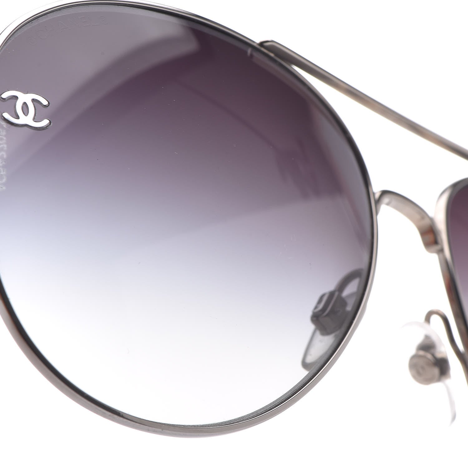 Chanel Metal Aviator CC Sunglasses 4189 T-Q Silver 7 of 9