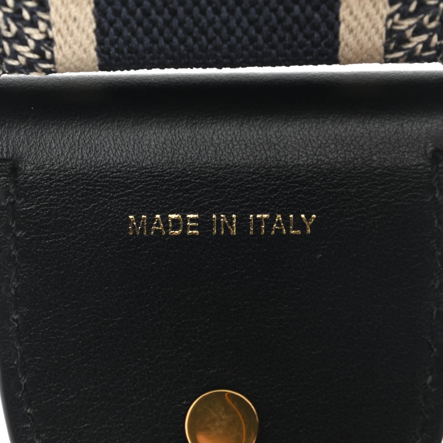 Christian Dior Canvas Embroidered Shoulder Strap Black 4 of 5