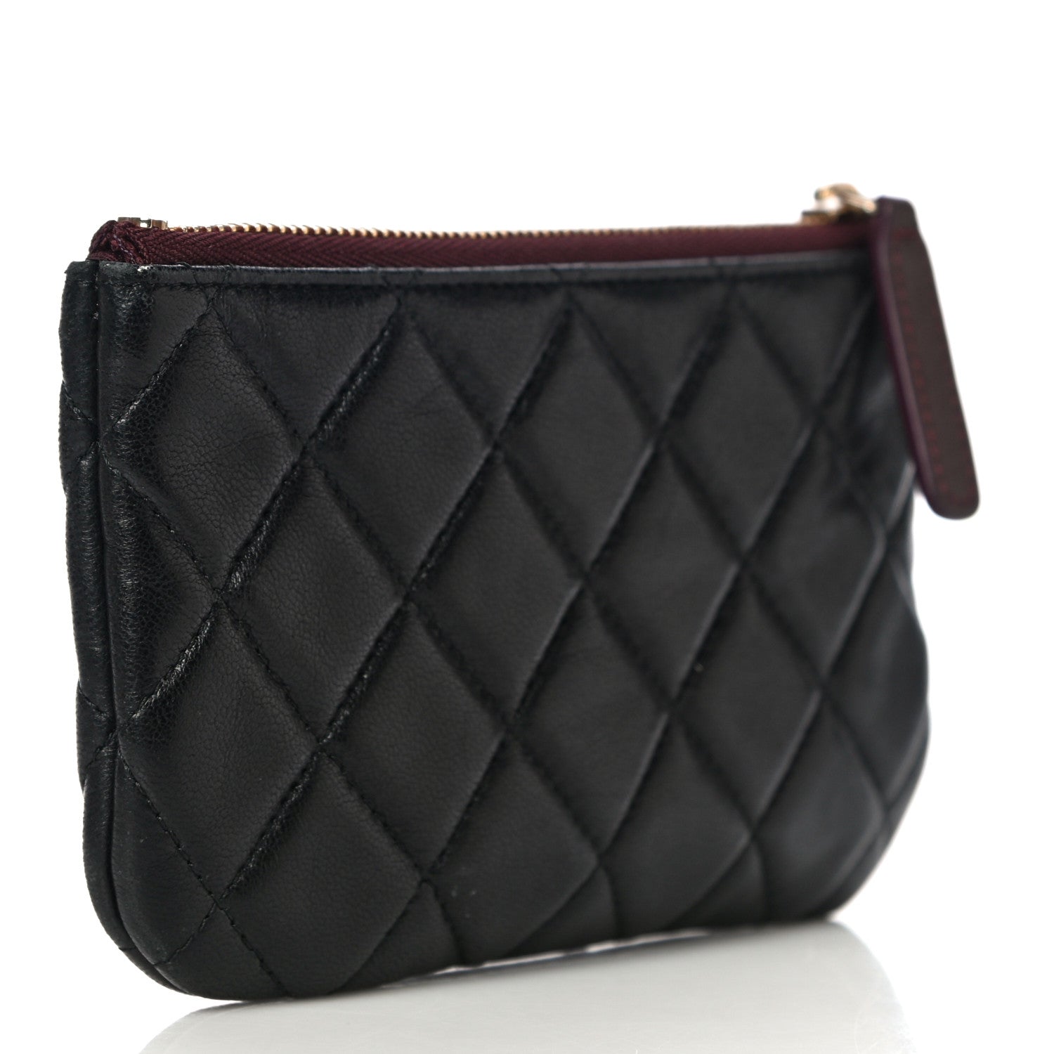 Chanel Lambskin Quilted Small Cosmetic Case Black 3 of 14