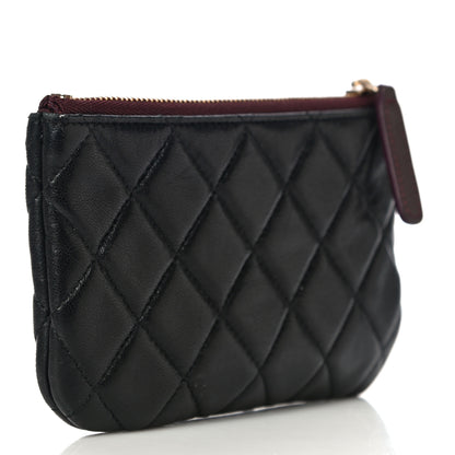 Chanel Lambskin Quilted Small Cosmetic Case Black 3 of 14