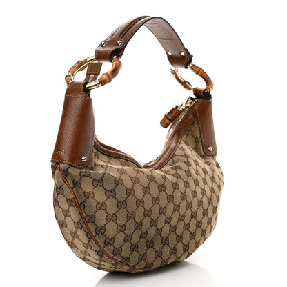 Gucci Monogram Bamboo Ring Hobo Brown 3 of 14