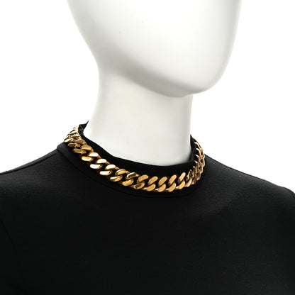 Saint Laurent Metal Curb Chain Necklace Gold 2 of 5