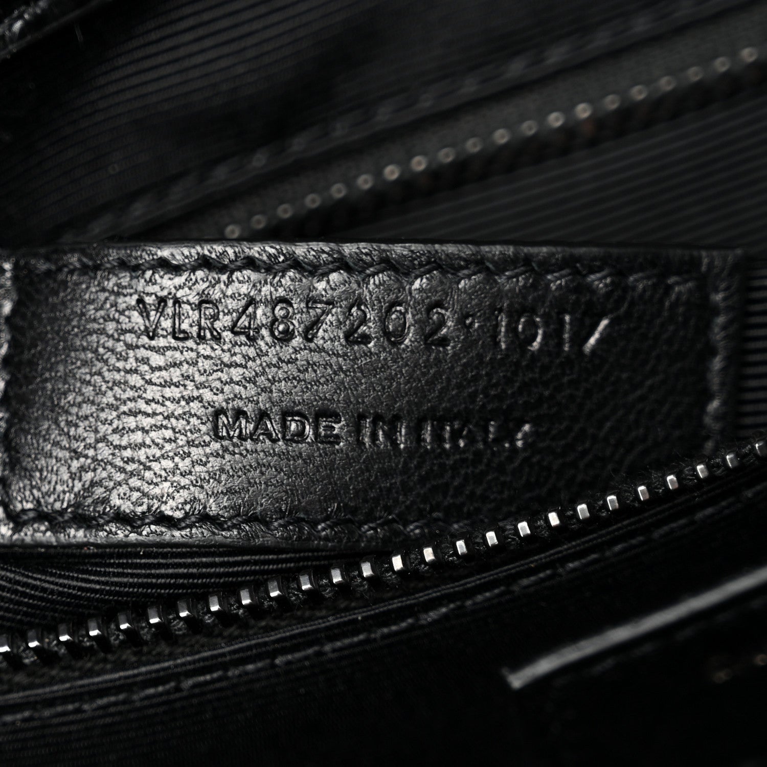 Saint Laurent Calfskin Crocodile Embossed Monogram Large Satchel Black 7 of 10