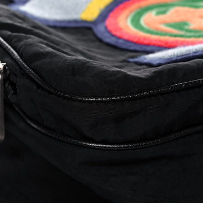 Gucci Nylon Twill 80s Logo Patch Backpack Black 10 of 14