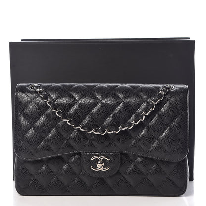 Chanel Caviar Quilted Jumbo Double Flap Black 9 of 9