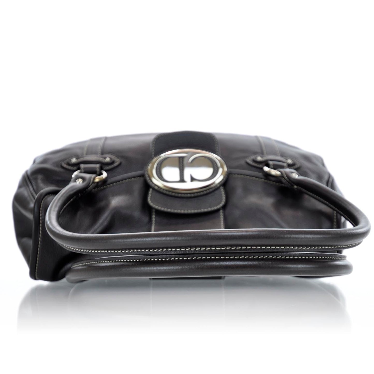 Leather Saint Germain Flap Bag Brown