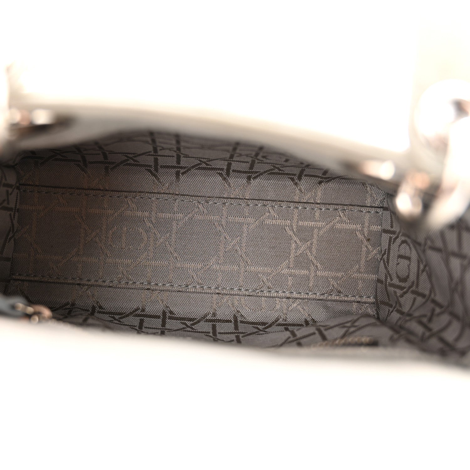 Christian Dior Metallic Nubuck Cannage Mini Lady Dior Silver 5 of 11