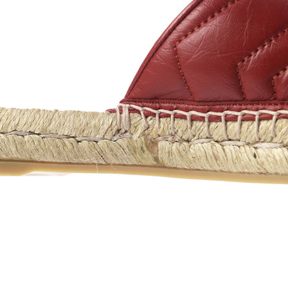 Gucci Nappa Matelasse GG Marmont Espadrille Slippers 38 Hibiscus Red 11 of 12