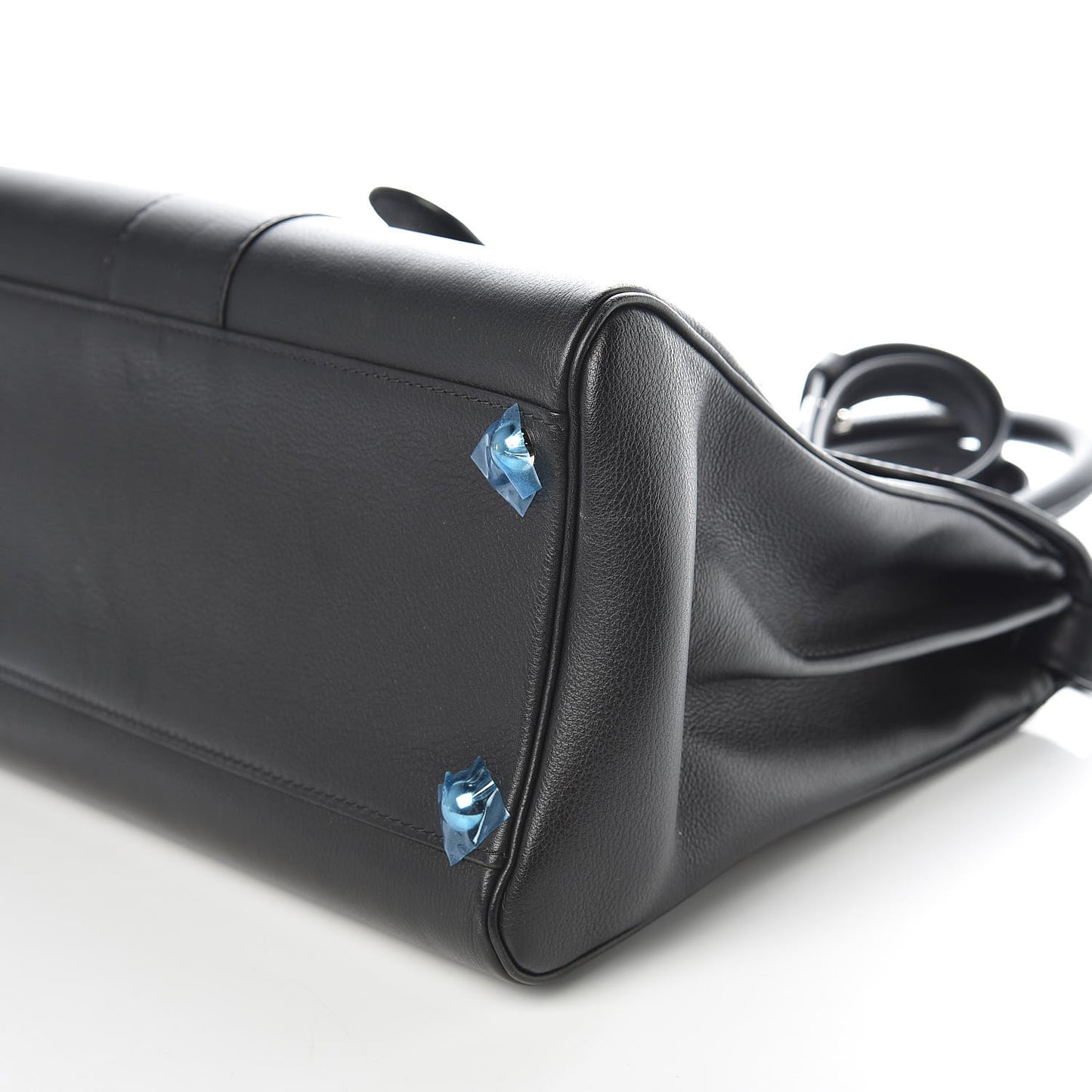Grained Calfskin MM Brillant Satchel Black
