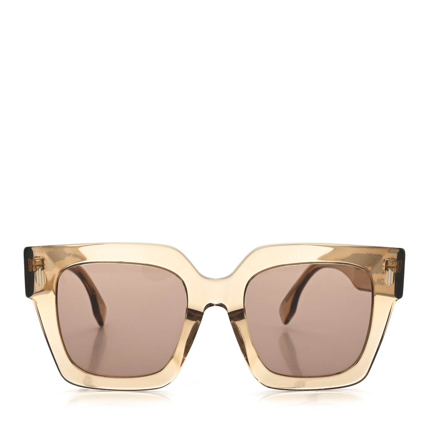 Fendi Acetate Fendi Square Sunglasses FE40101F Transparent Light Brown 2 of 5