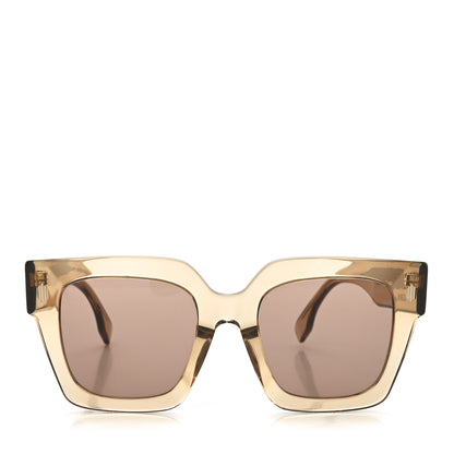 Fendi Acetate Fendi Square Sunglasses FE40101F Transparent Light Brown 2 of 5