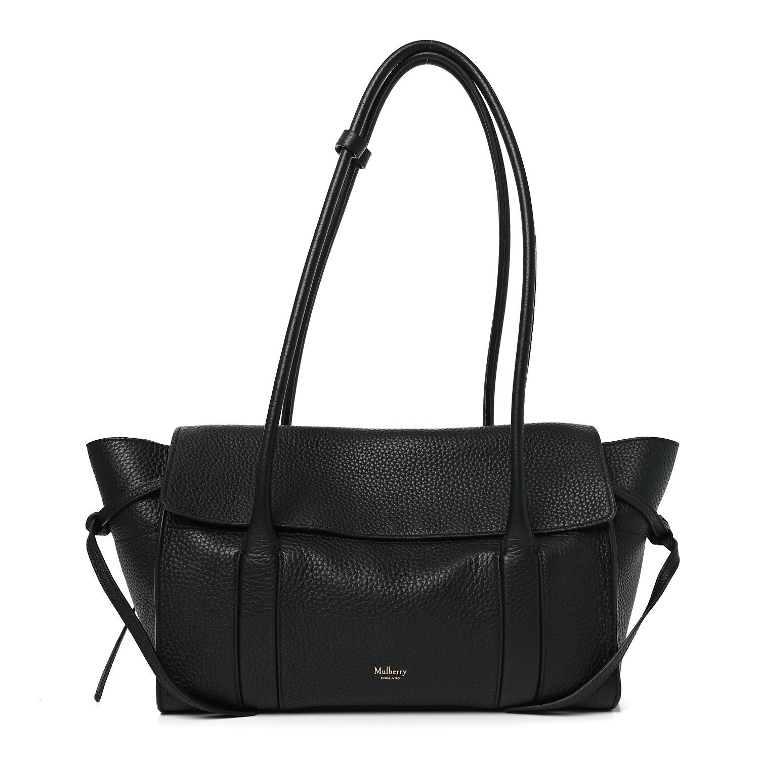 Mulberry Heavy Grain Small Soft Bayswater Satchel Black 1 of 8