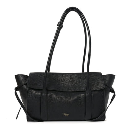 Mulberry Heavy Grain Small Soft Bayswater Satchel Black 1 of 8