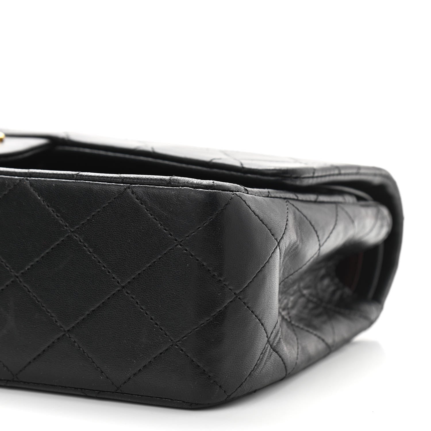 Chanel Lambskin Quilted Medium Double Flap Black 10 of 11