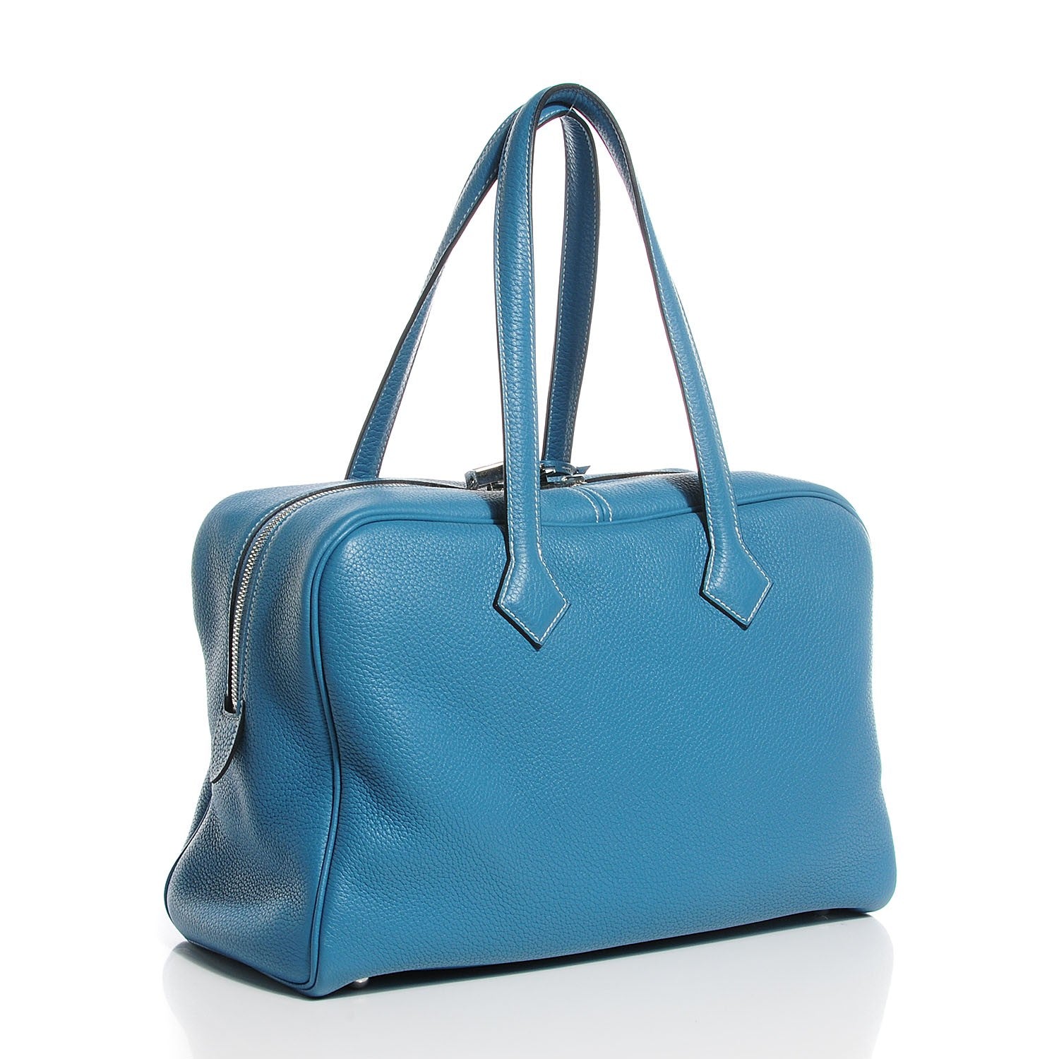 Hermes Taurillon Clemence Victoria II 35 Blue Jean 3 of 17