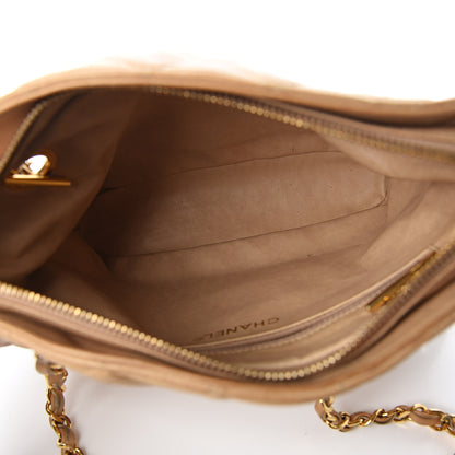 Chanel Lambskin Quilted Shoulder Bag Beige 4 of 9