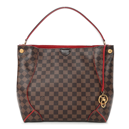 Louis Vuitton Damier Ebene Caissa Hobo Cherry 1 of 14