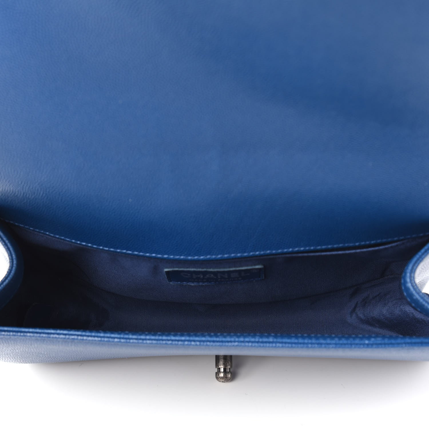 Chanel Caviar Quilted Medium Boy Flap Blue 6 of 11