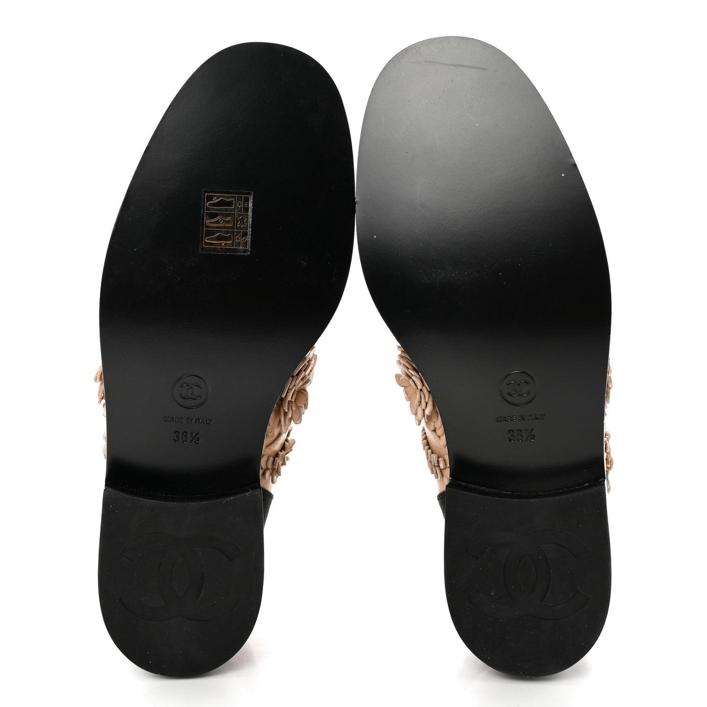 Embroidered Lambskin Grosgrain Lace Up Boots 38.5 Beige Black