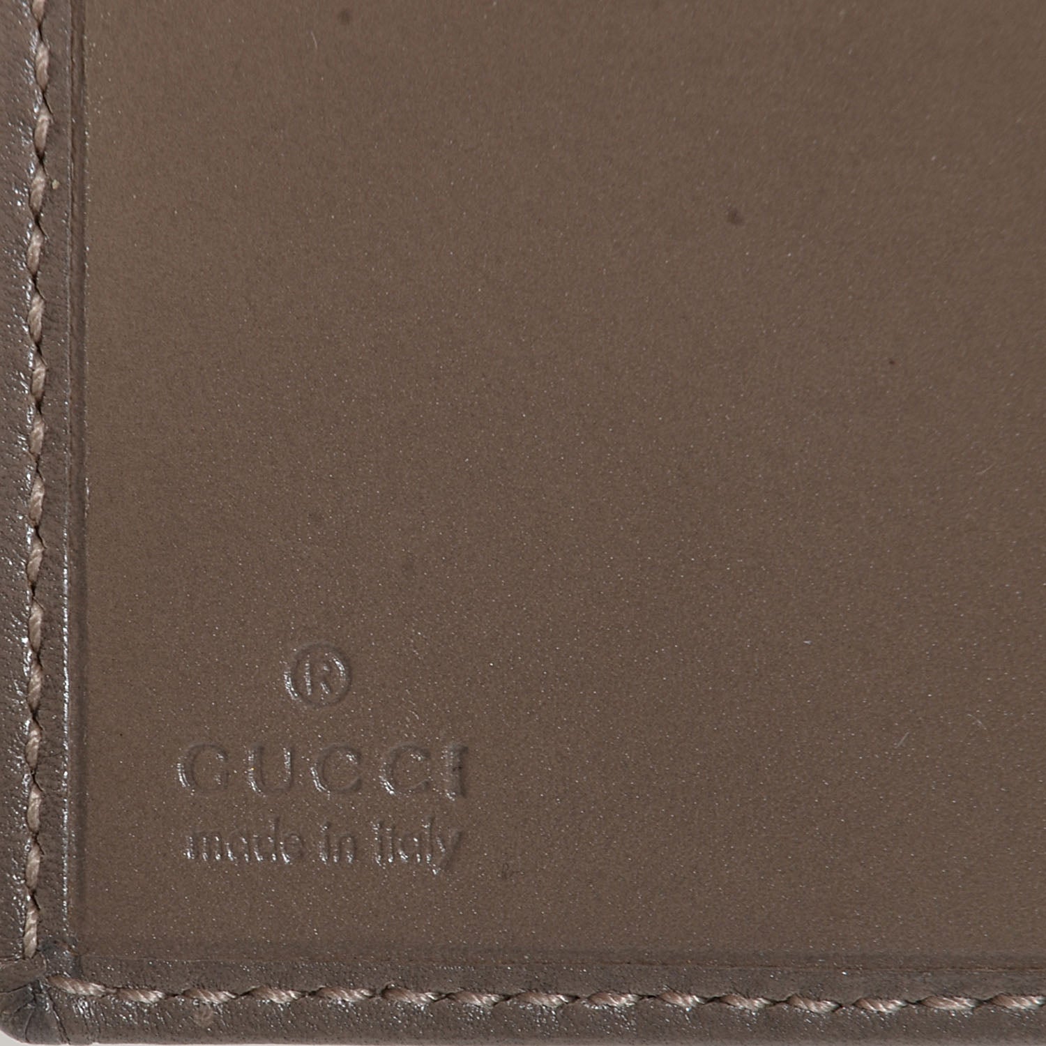 Gucci GG Supreme Monogram Icon Bar French Flap Wallet Beige Ebony Grigio 7 of 8