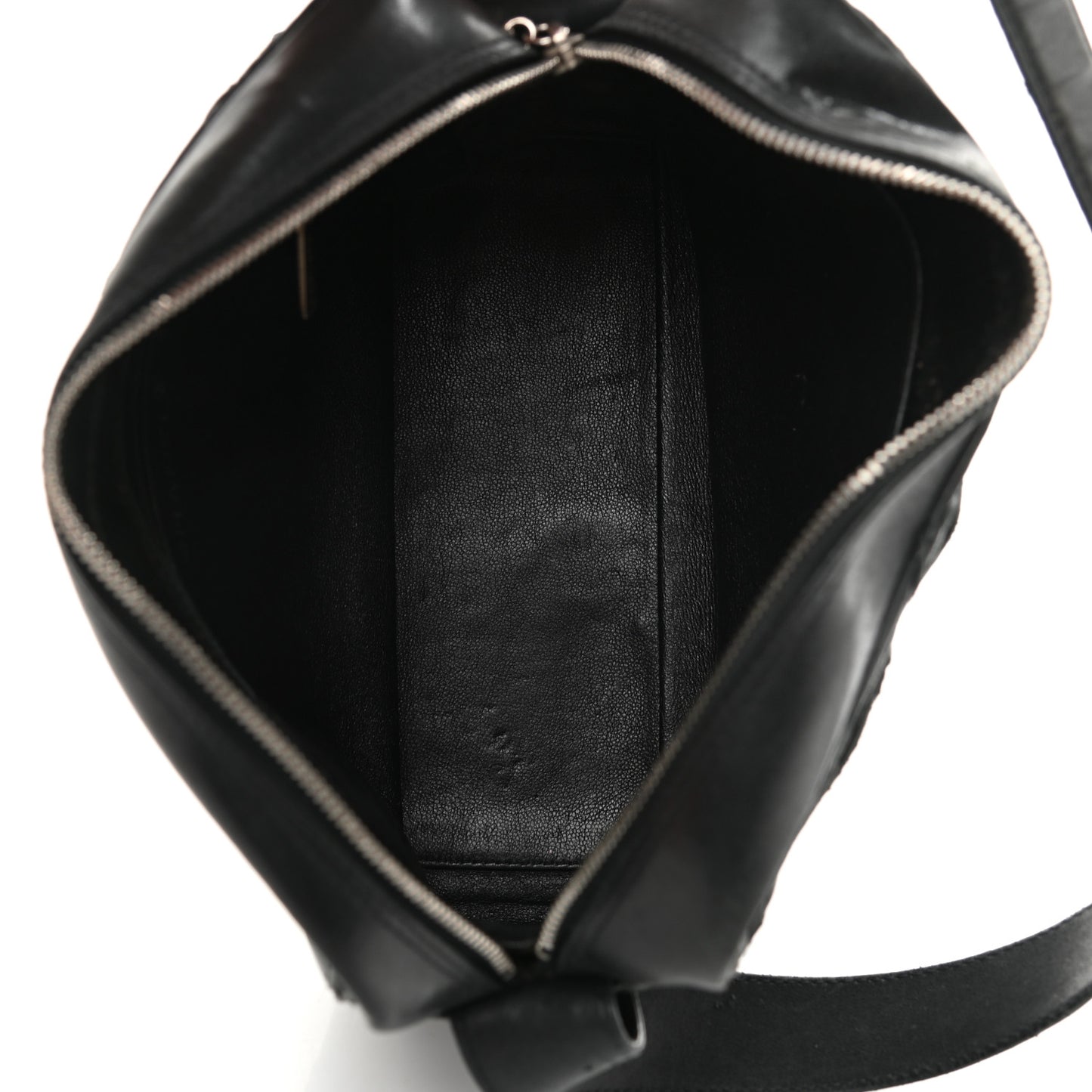Lambskin Stitched Camera Case Black