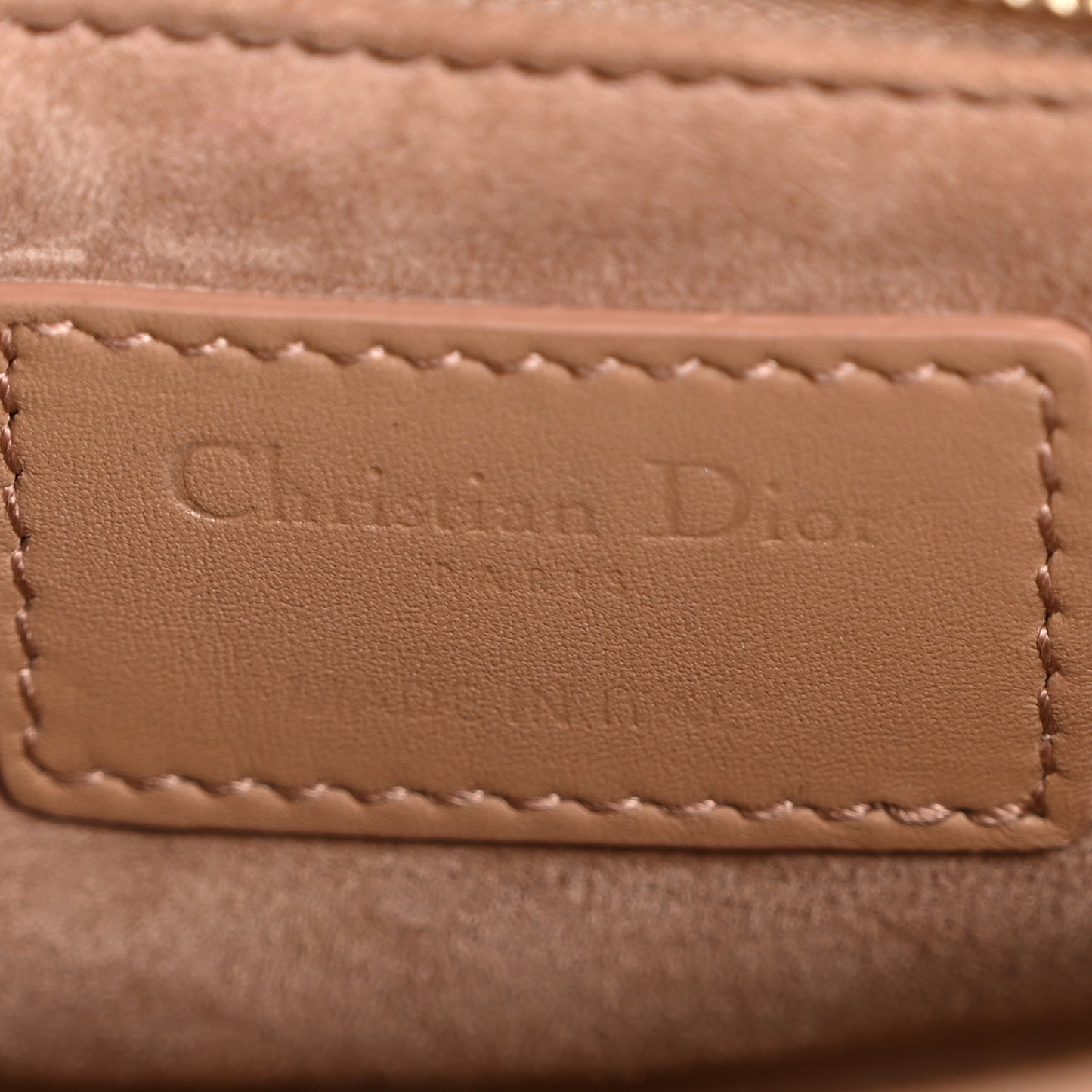 Ultra Matte Calfskin Cannage Mini Lady Dior Light Beige