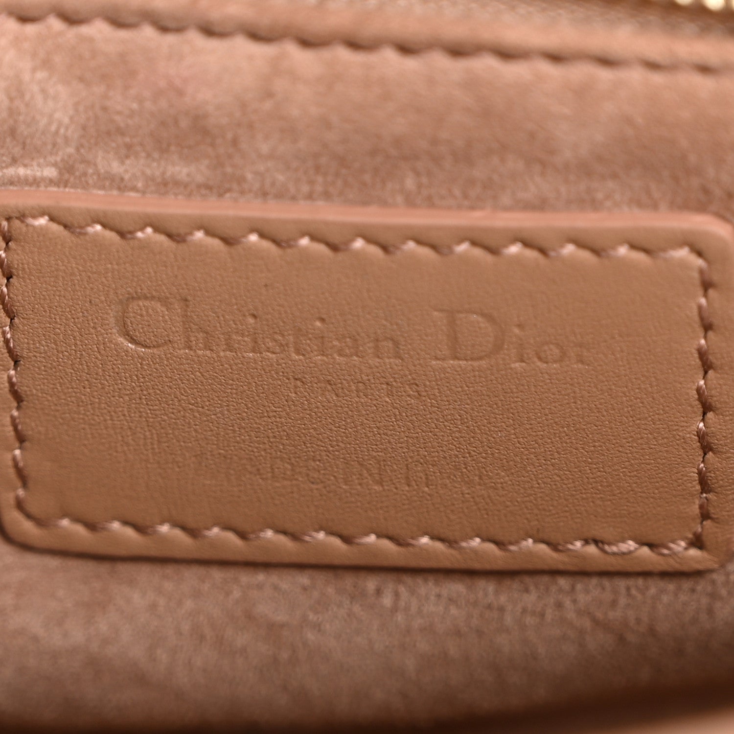 Christian Dior Ultra Matte Calfskin Cannage Mini Lady Dior Light Beige 6 of 10