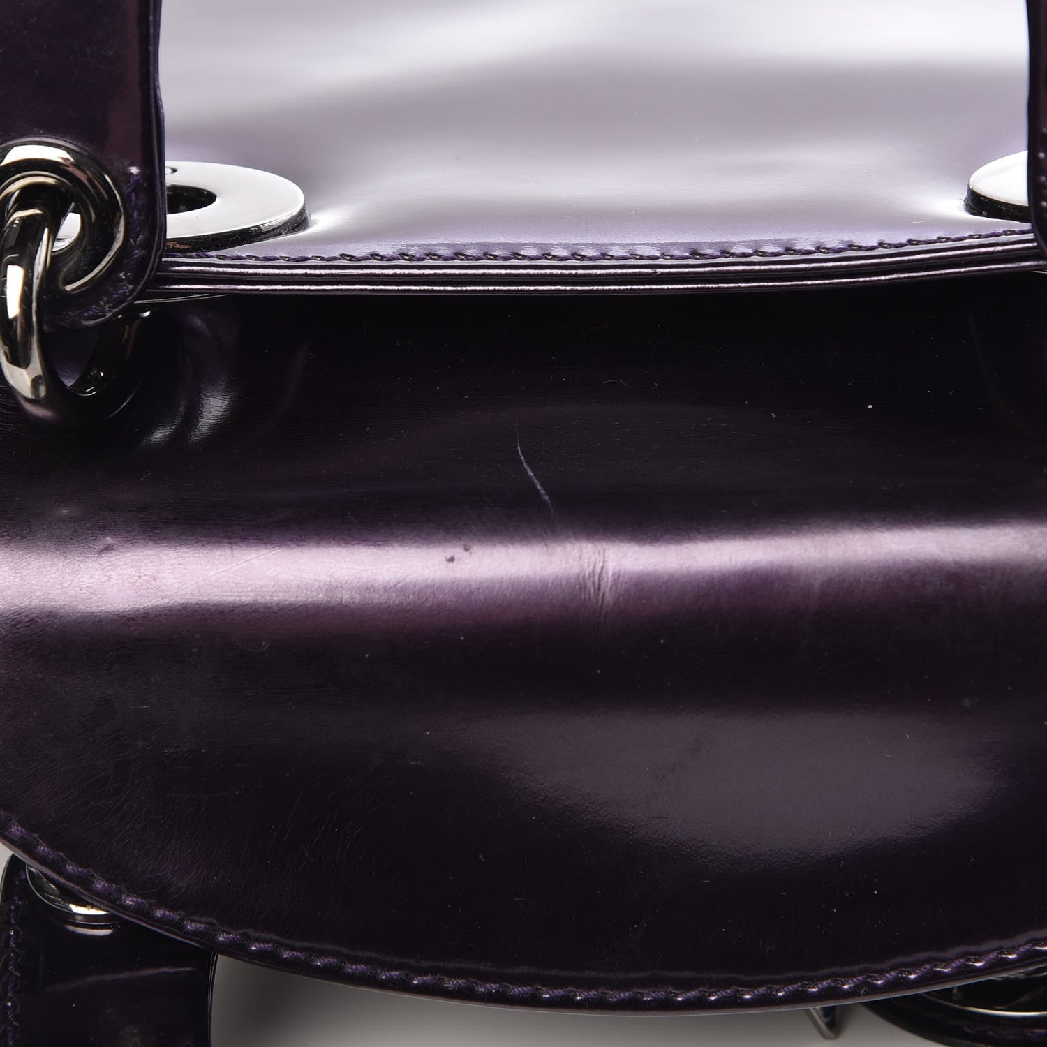Christian Dior Patent Mini Lady Dior Purple 8 of 12