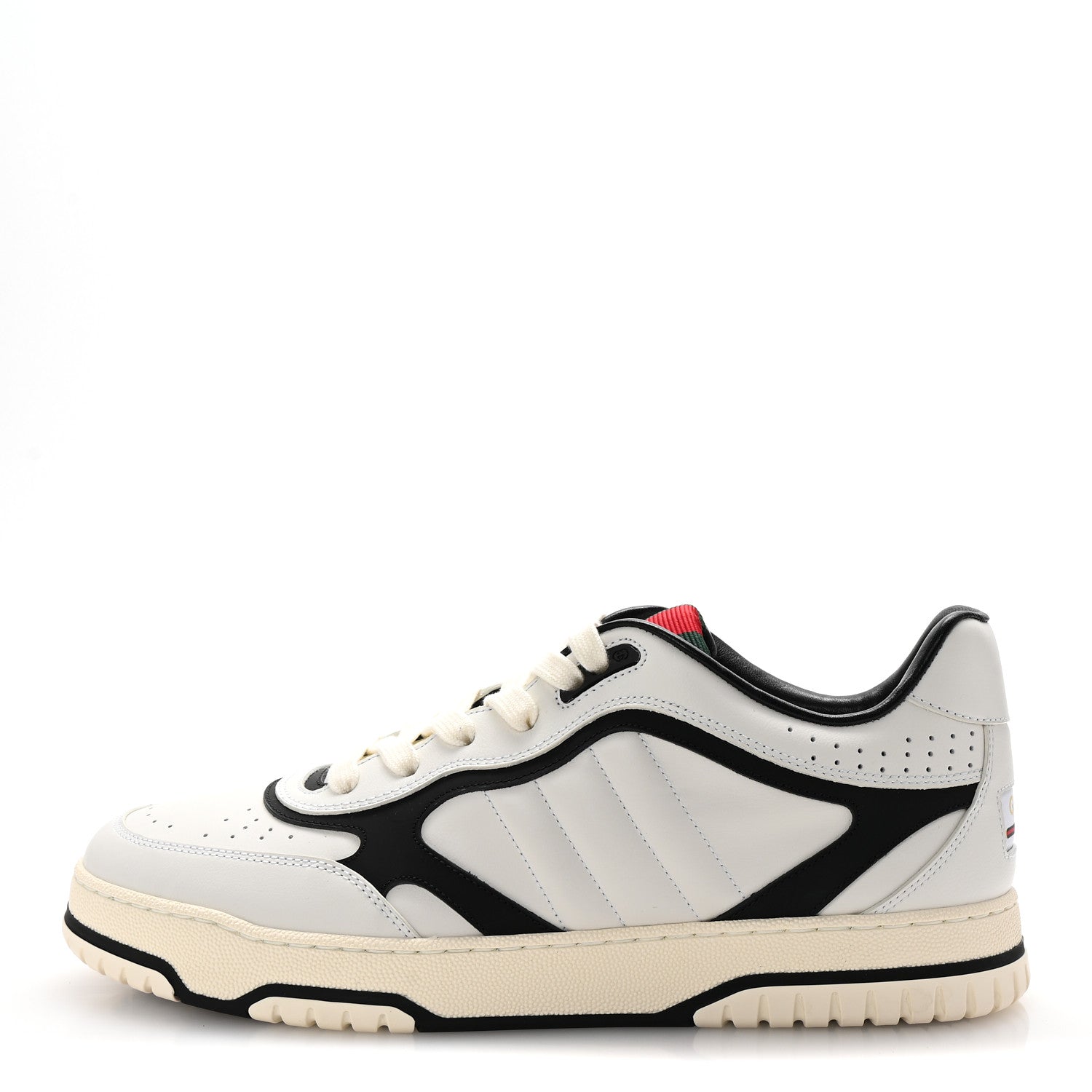 Gucci Calfskin Mens Re-Web Sneakers 10.5 Black White 1 of 20