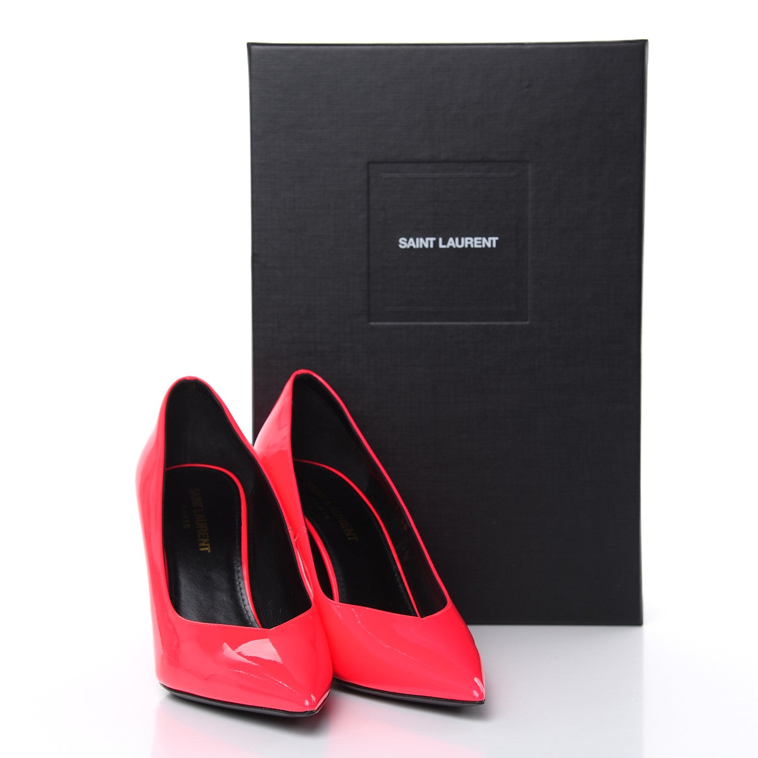 Saint Laurent Patent Calfskin Kiki 85 Pumps 36 Neon Pink 8 of 8